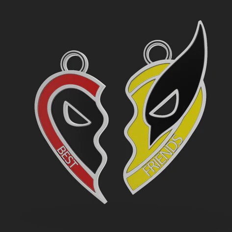 Deadpool and Wolverine Friendship Pendant
