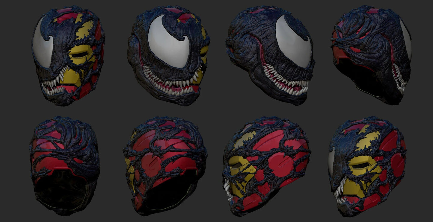 Venomized Iron Man Concept Cosplay Helmet