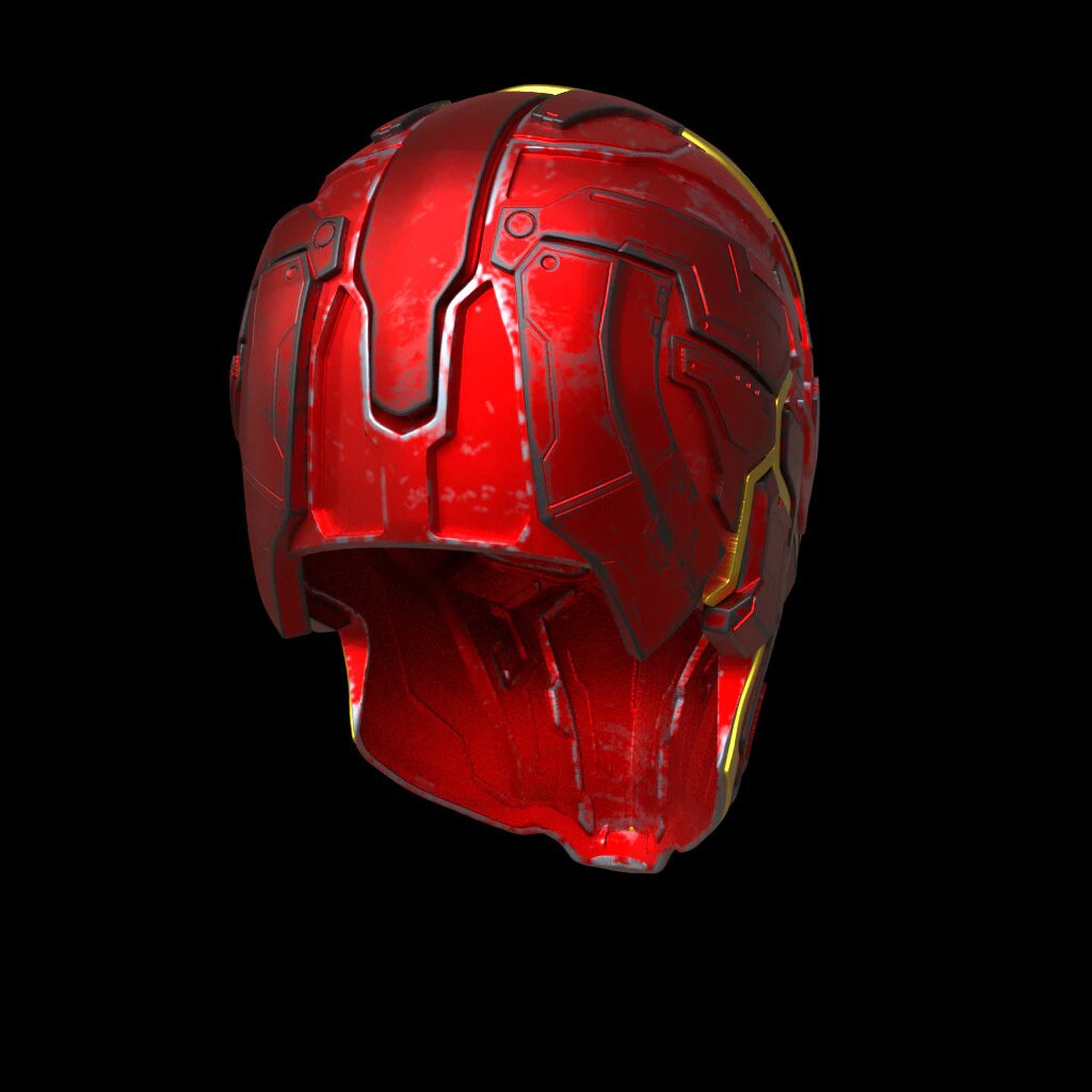 Red Hood Samurai Concept Cosplay Helmet