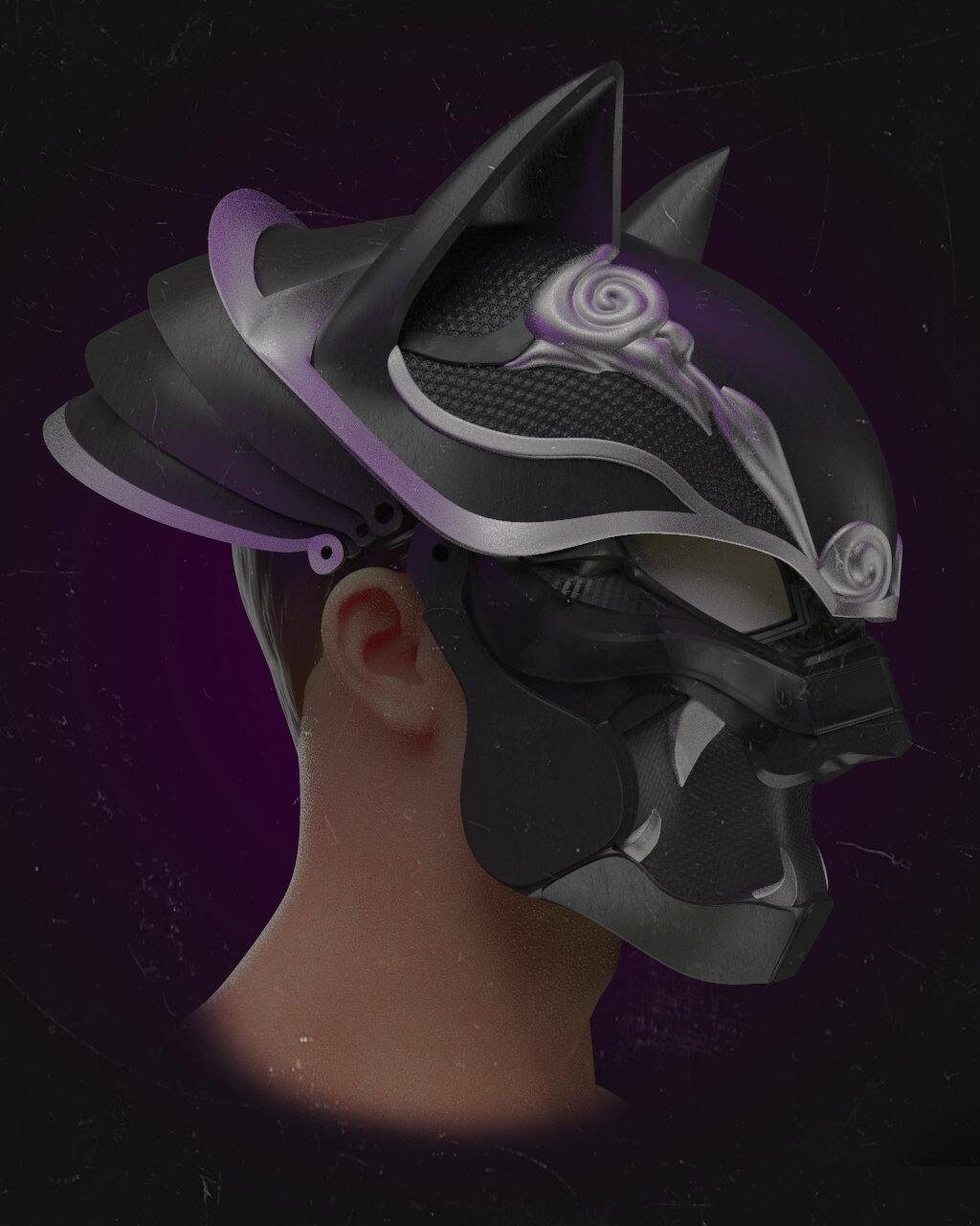 Shinobi Black Panther Cosplay Helmet