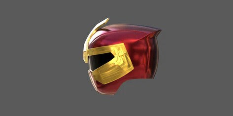 Crimson Thunder Ranger Cosplay Helmet