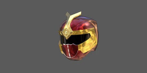 Crimson Thunder Ranger Cosplay Helmet