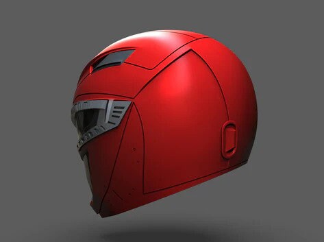 Red Ranger Remake Cosplay Helmet