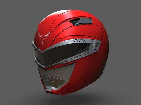 Red Ranger Remake Cosplay Helmet