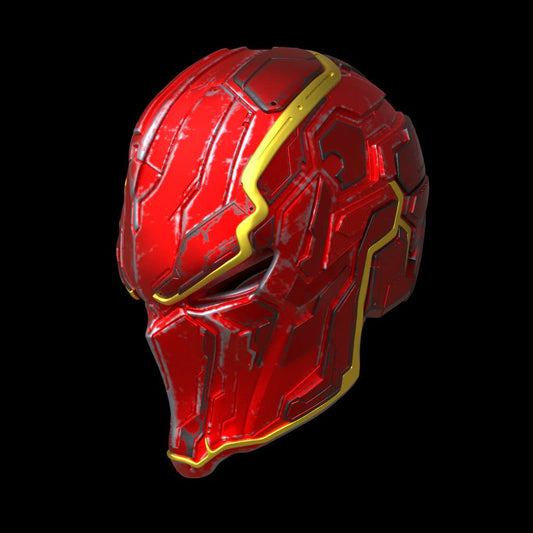 Red Hood Samurai Concept Cosplay Helmet