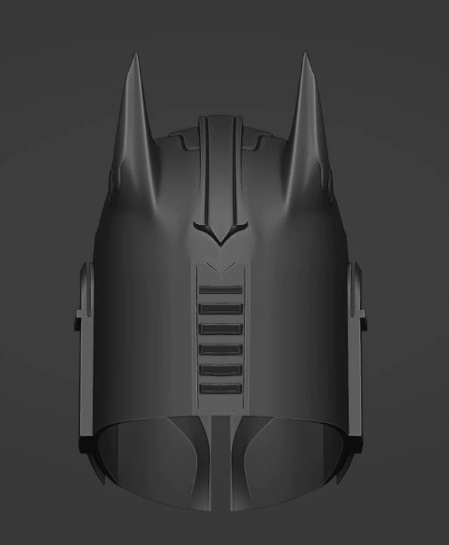 Bat-Mandalorian Mash-up Concept Cosplay Helmet