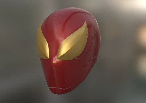 Red Iron Spider Concept Cosplay Helmet