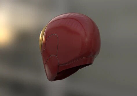 Red Iron Spider Concept Cosplay Helmet