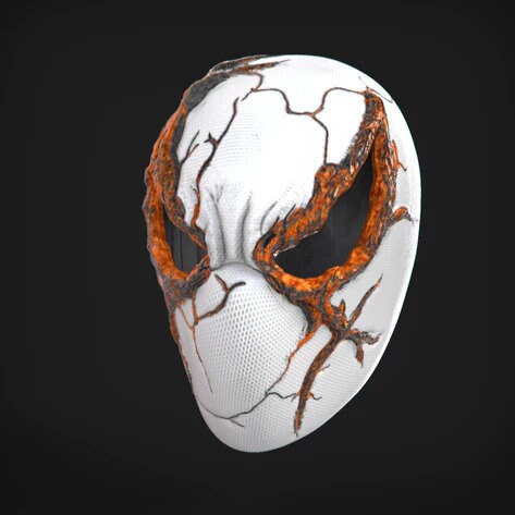 Spiderman Lava Concept Cosplay Helmet