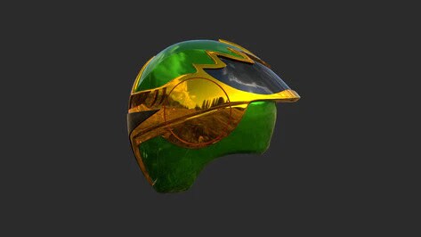 Green Samurai Ranger Cosplay Helmet